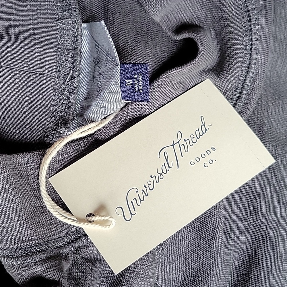 Universal Thread, short sleeve, gray, mock neck, T Shirt dress, size M - Picture 3 of 10